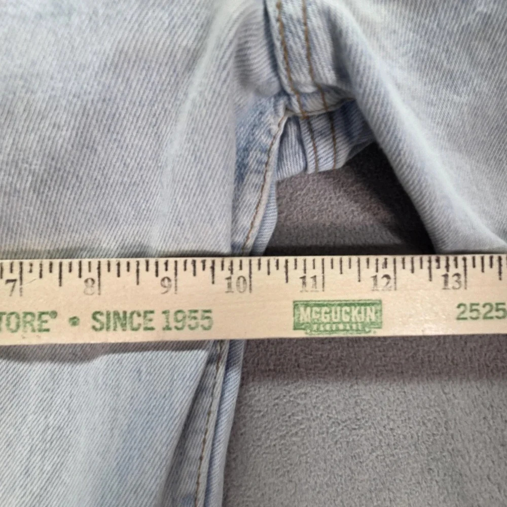 VTG Levis 501 Jeans Mens Light Wash Blue Button Fly USA 25x30 - Picture 6 of 16